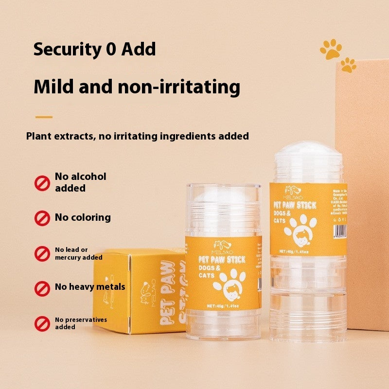 Pet Paw Stick Cremetiegel mit Karton, transparente Kappe und orangefarbenes Etikett