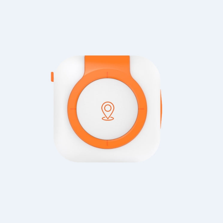 Pet GPS-Tracker Gehäuse, weiß mit orangefarbenem Locator-Ring