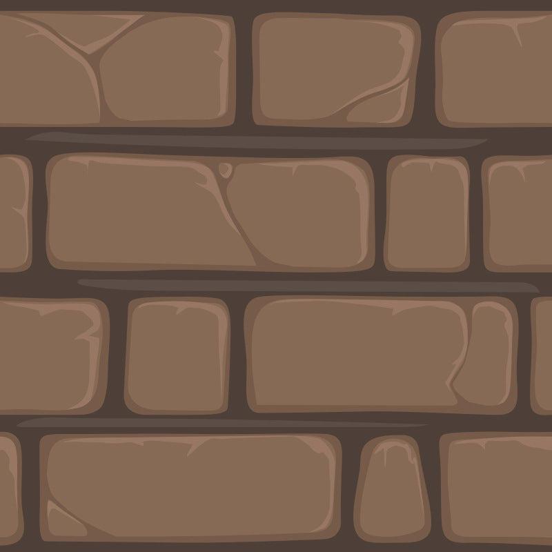 Pet blanket fabric with brown stone block pattern