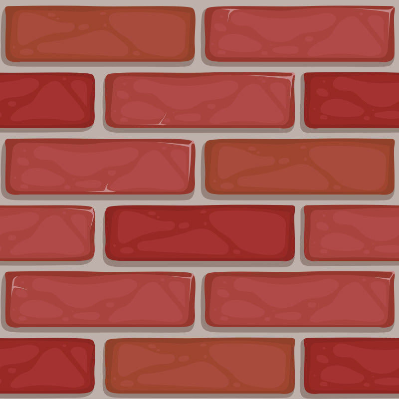 Pet blanket fabric with red brick blocks pattern