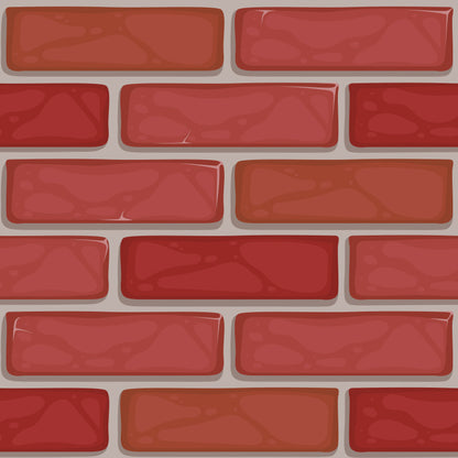 Pet blanket fabric with red brick blocks pattern