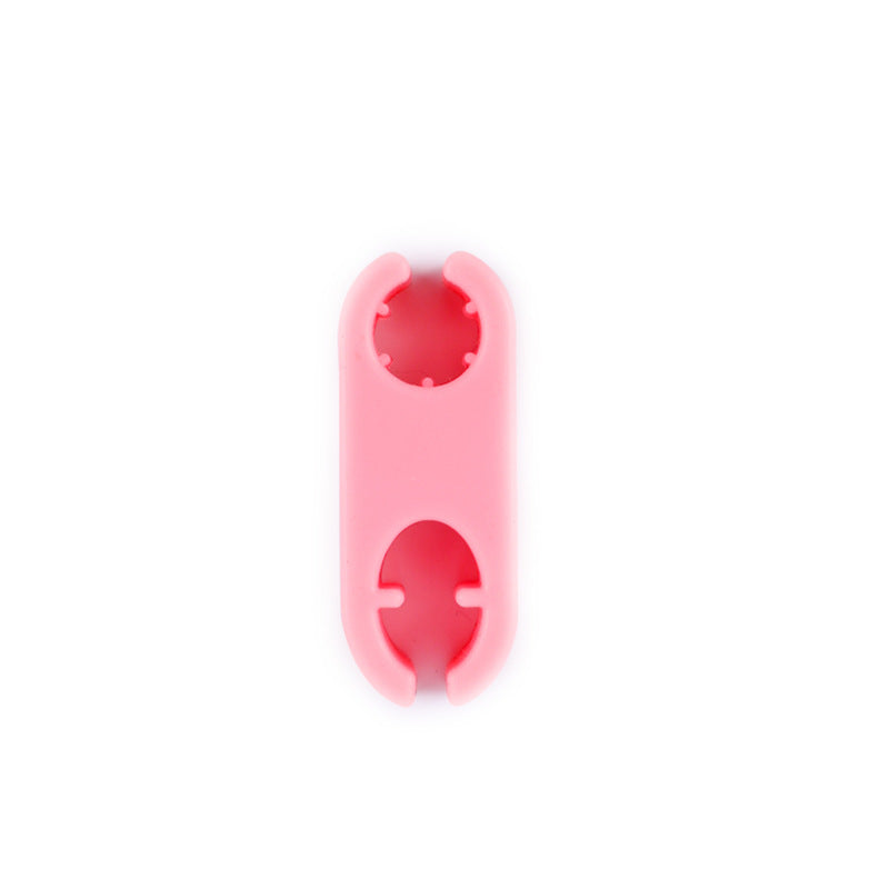 Pink pet selfie camera lens attachment with circular and notch openings