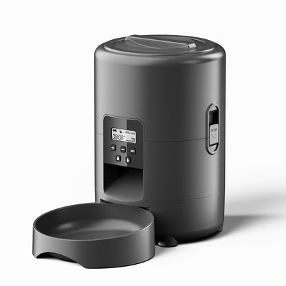 Pet Smart Feeder 2L schwarzer Futterautomat, Bedienfeld mit Anzeige