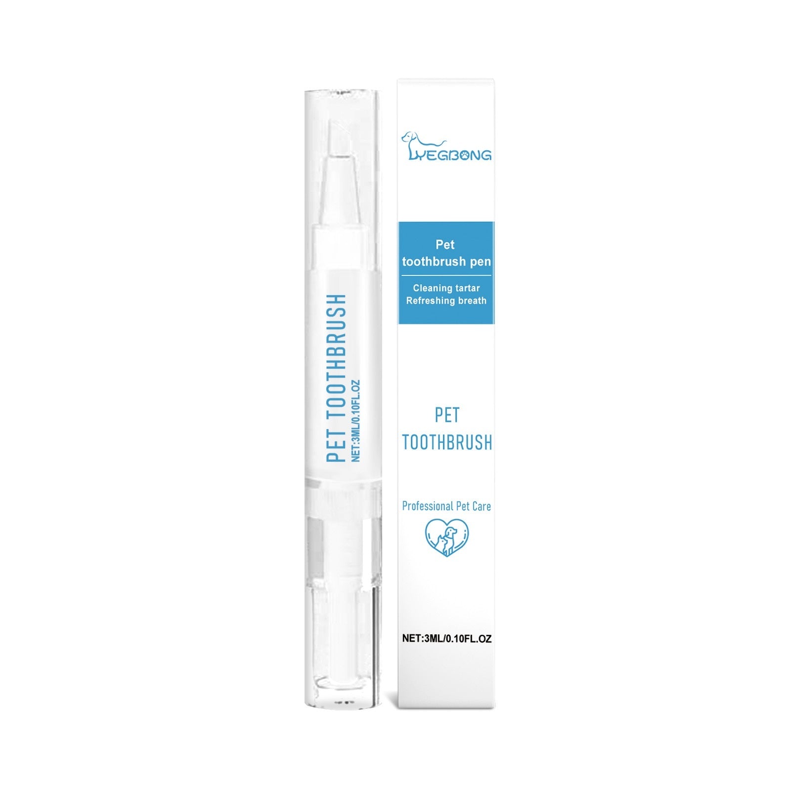 Soft Breath Care Pet Toothbrush Pen (3ml) with clear pen and box