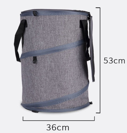 Grey foldable pet carrier bag with side carry handle and dimensions 36cm x 53cm