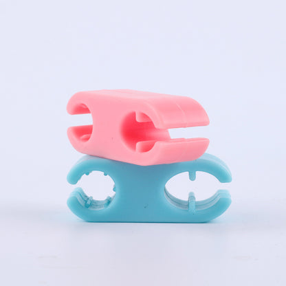 Pink pet selfie camera lens mount with curved top and side slots