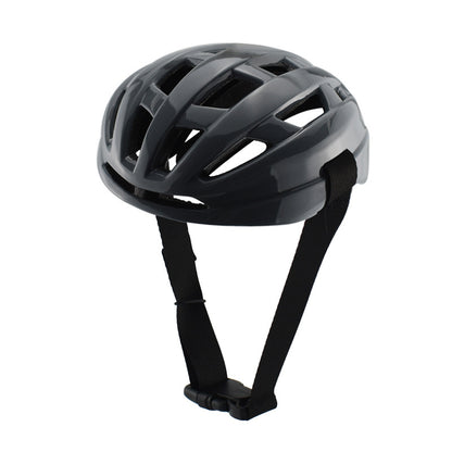 Dunkelgrauer Pet-Riding-Helm mit Lüftungsschlitzen und Kinnriemen