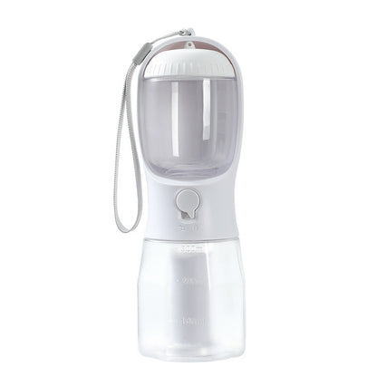Petcare 3-in-1 portable dog water & food cup in Milky White, with lanyard and spout
