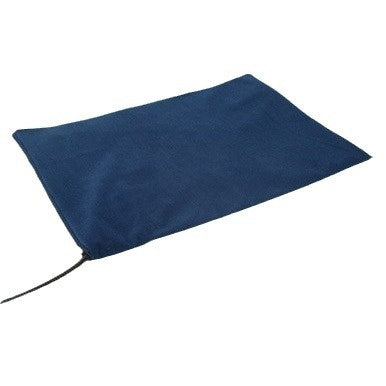 Blue pet heating blanket pad with detachable cable and soft fabric cover