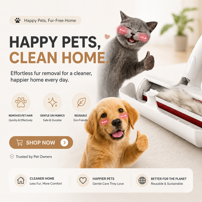 Reusable Pet Hair Removal Roller | Sofa & Fabric Fur Cleaner