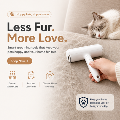 Reusable Pet Hair Removal Roller | Sofa & Fabric Fur Cleaner