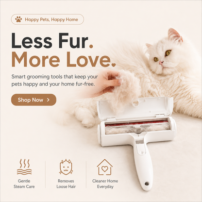 Reusable Pet Hair Removal Roller | Sofa & Fabric Fur Cleaner