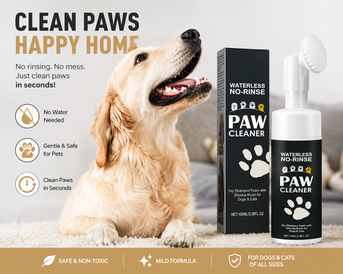 Waterless Paw Cleaner for Dogs & Cats | Soft Silicone Brush