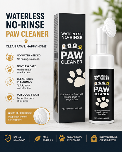 Waterless Paw Cleaner for Dogs & Cats | Soft Silicone Brush