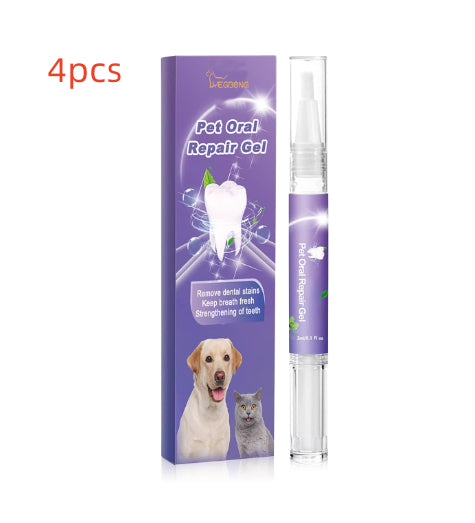 Pet Oral Repair Gel 4pcs pack: purple box with four gel tubes