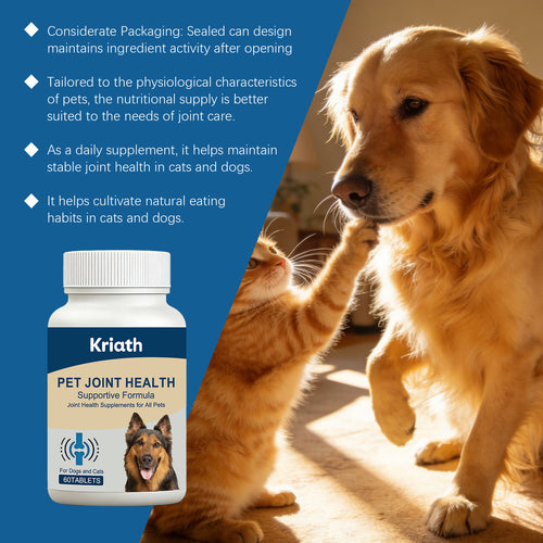 Pet Joint Health Chewable Tablets, Flasche mit 60 Tabletten-Aufdruck
