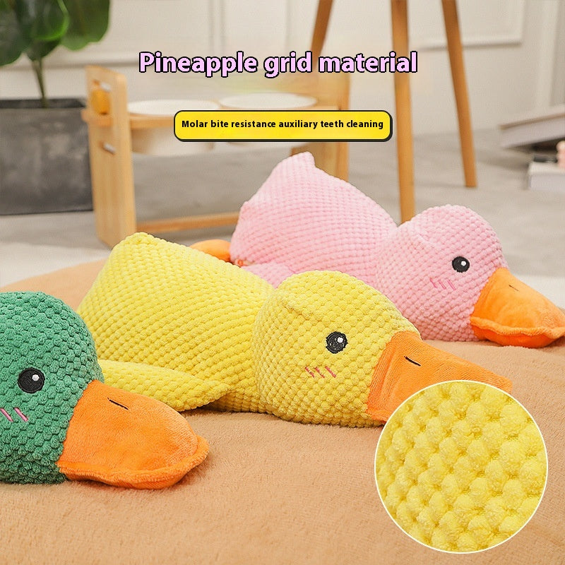 Gelbe Quietschente und rosafarbene Ente, Pineapple-Grid-Material für Knabberhilfe