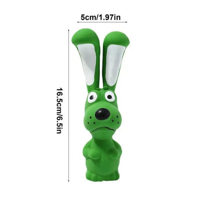 Grünes Latex-Hase-Spielzeug Größenbild, ca. 5 cm Höhe