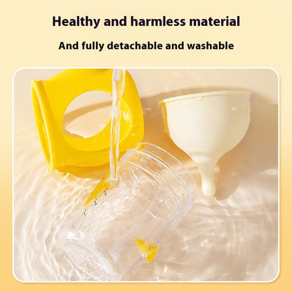 Anti-choking feeding bottle parts: detachable washable silicone cup, nipple and bottle